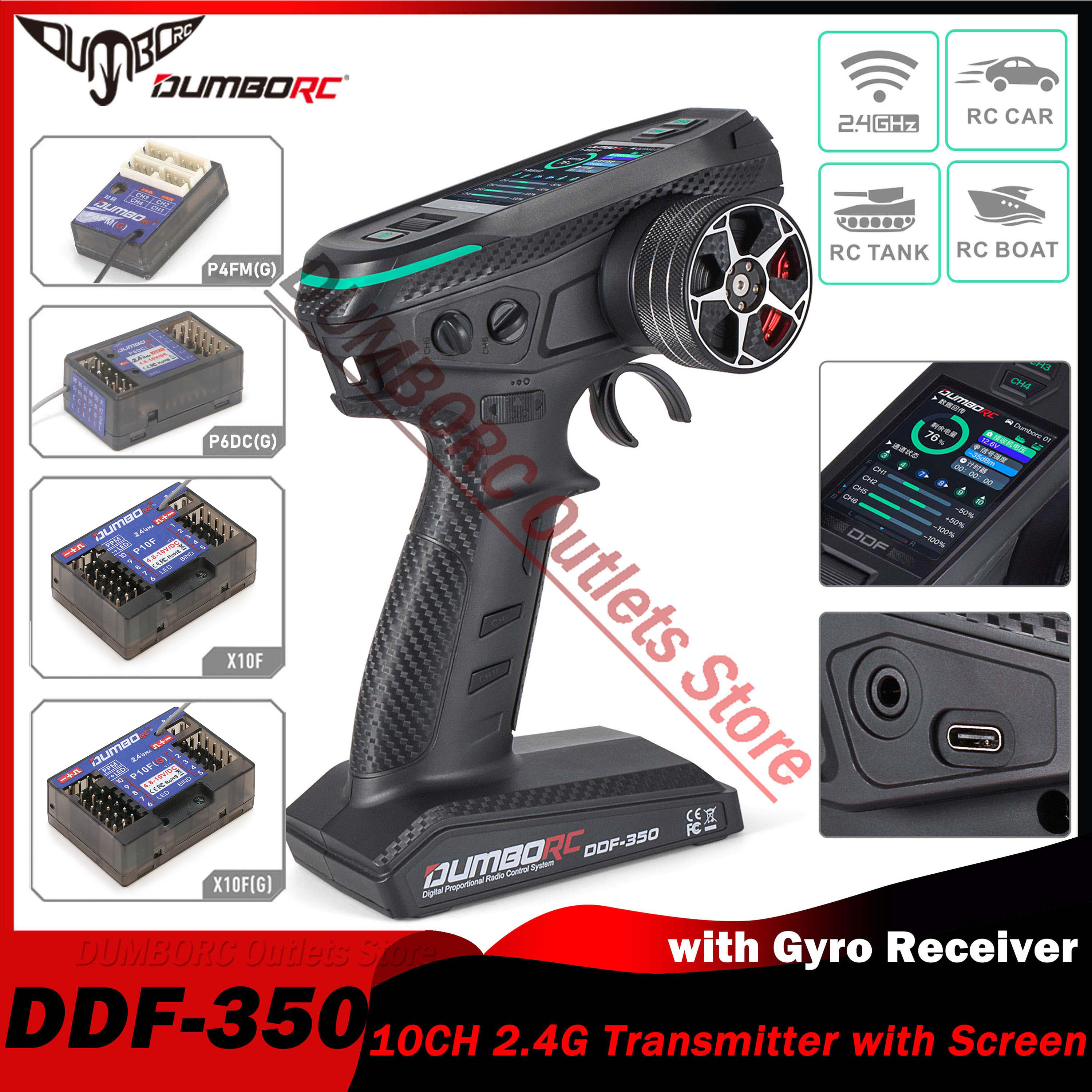 Joystick Rc Drone - DUMBORC DDF-350 10CH RC Remote Controller