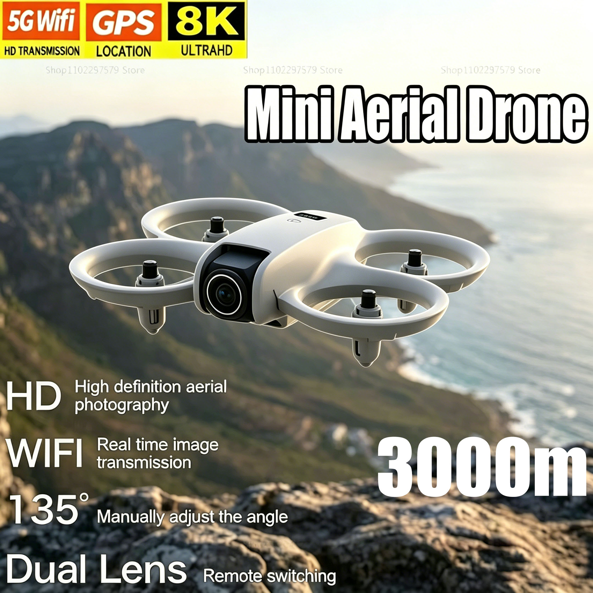 Drone Rc Foldable - Mini Drone with 8K HD Camera