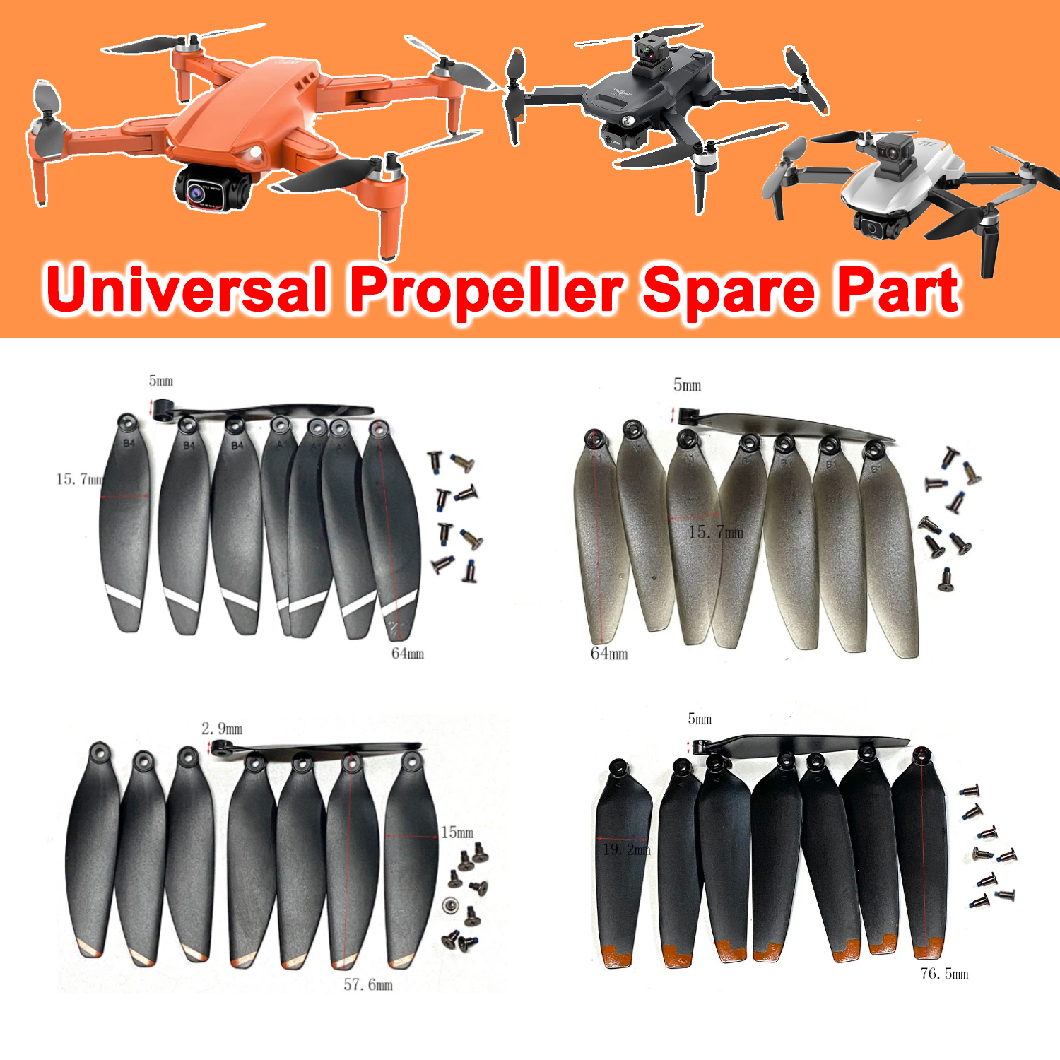Drone Rc S1S - RC Drone Universal Propeller Props Spare
