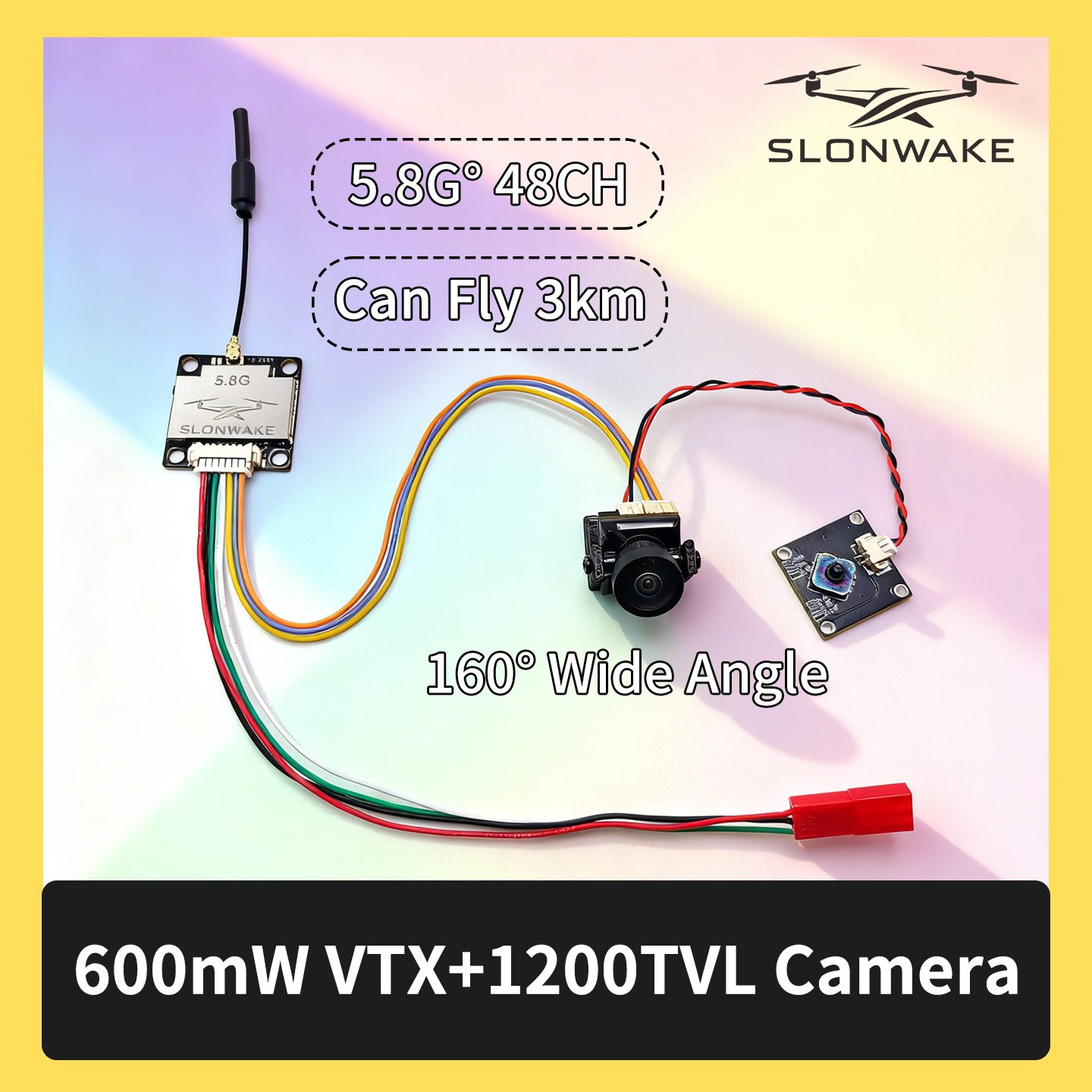 SLONWAKE 5.8G 600mW 7-24V FPV  – обзор и цена Drone Rc Car