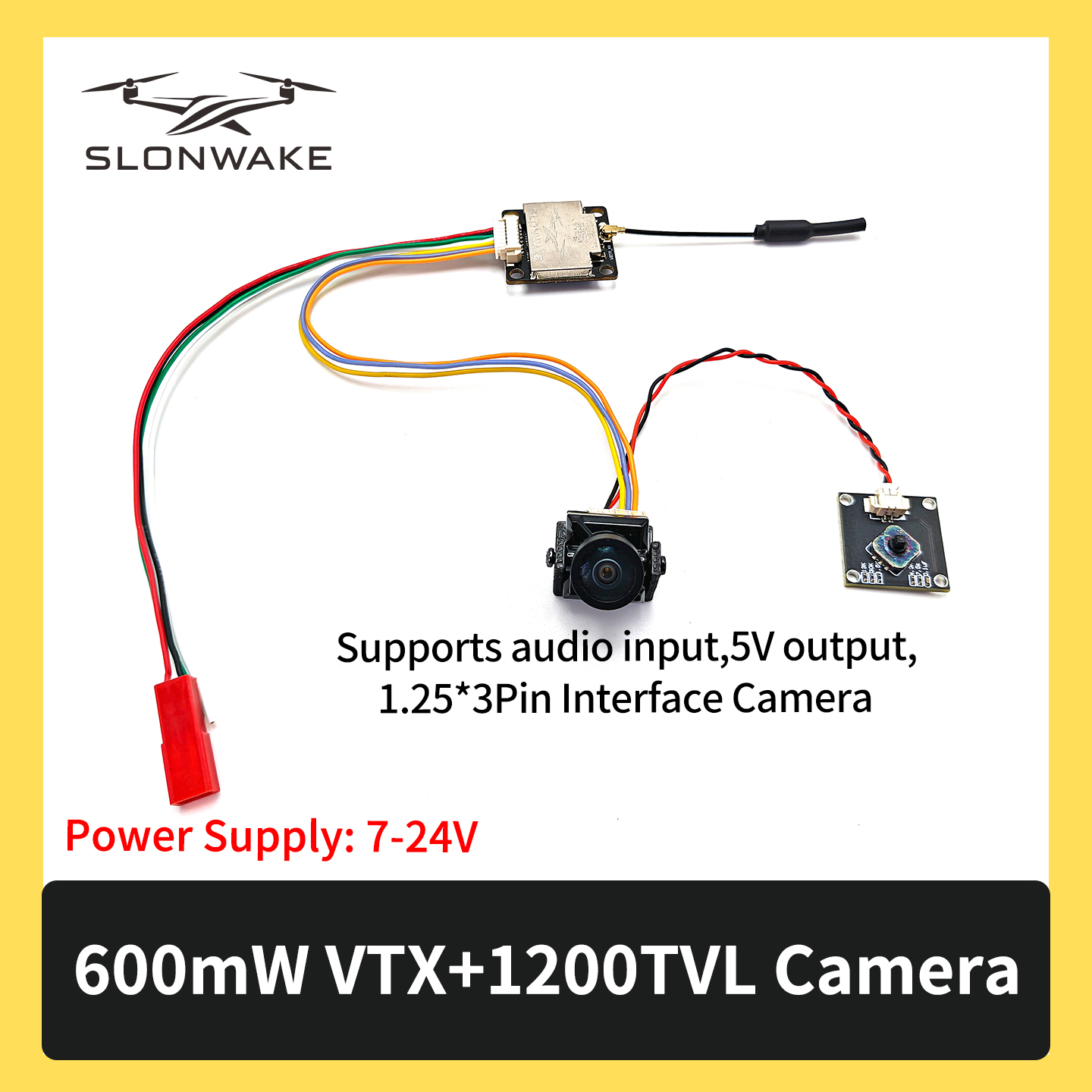 SLONWAKE 5.8G 600mW 7-24V FPV  – обзор и цена Drone Rc Car