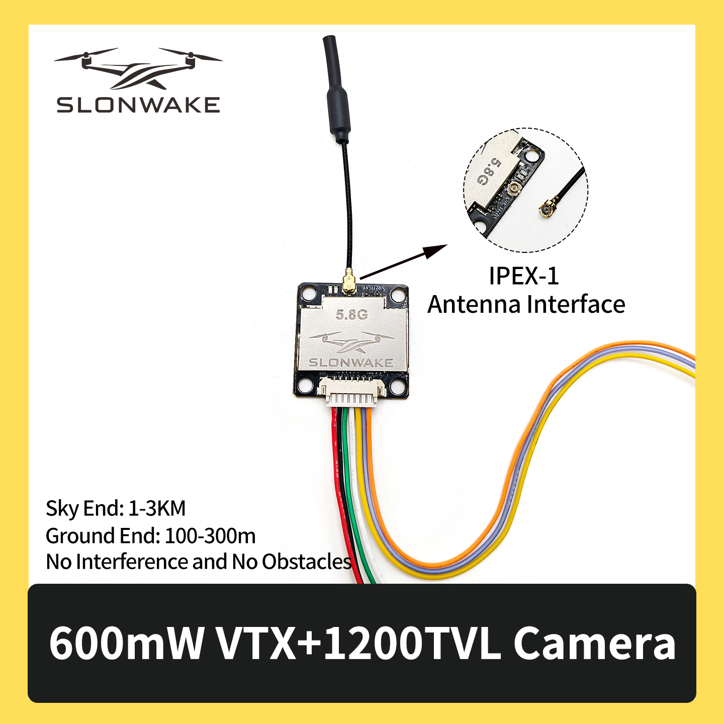 SLONWAKE 5.8G 600mW 7-24V FPV  – обзор и цена Drone Rc Car