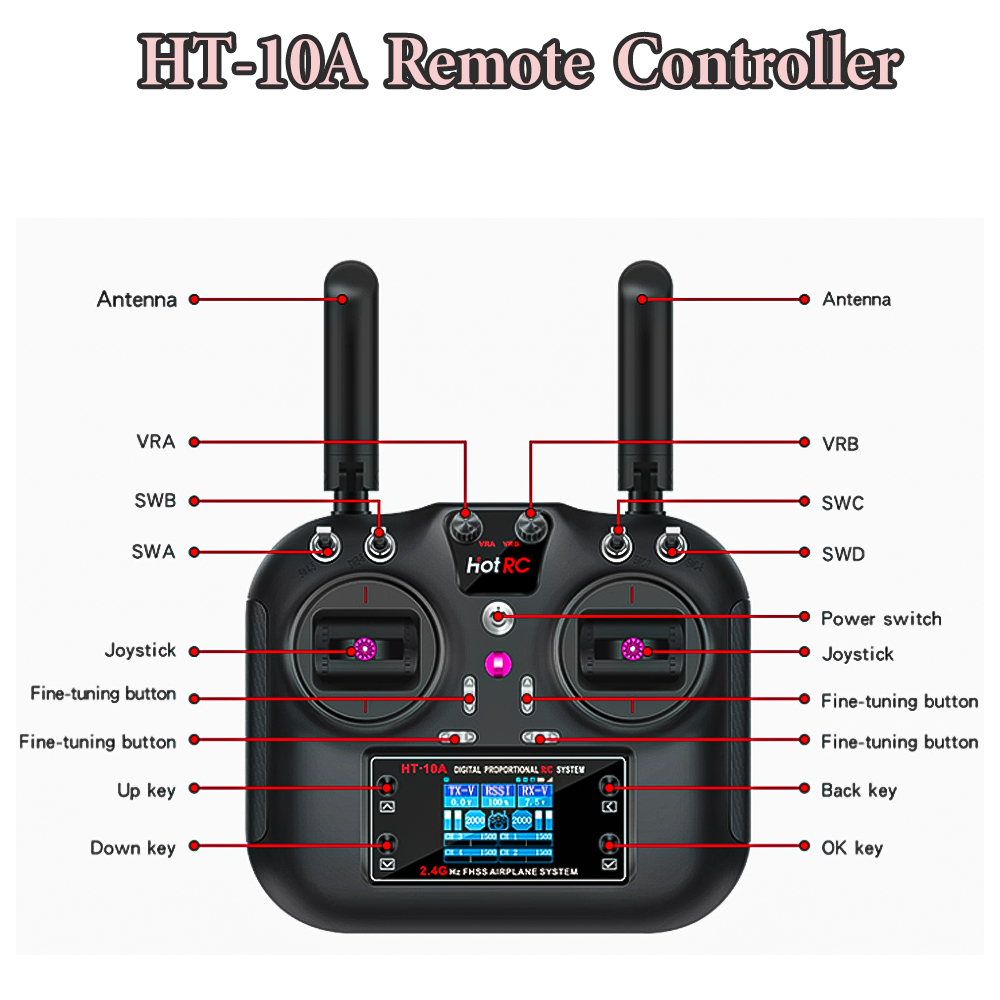 Hotrc HT-10A 2.4G 10CH Transmi – обзор и цена Drone Rc Car