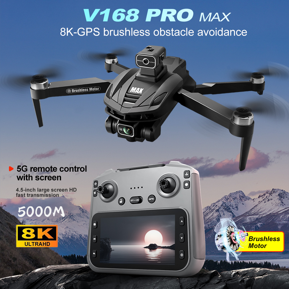 V168 PRO Max GPS Drone 8K Prof – обзор и цена Drone Rc With Screen