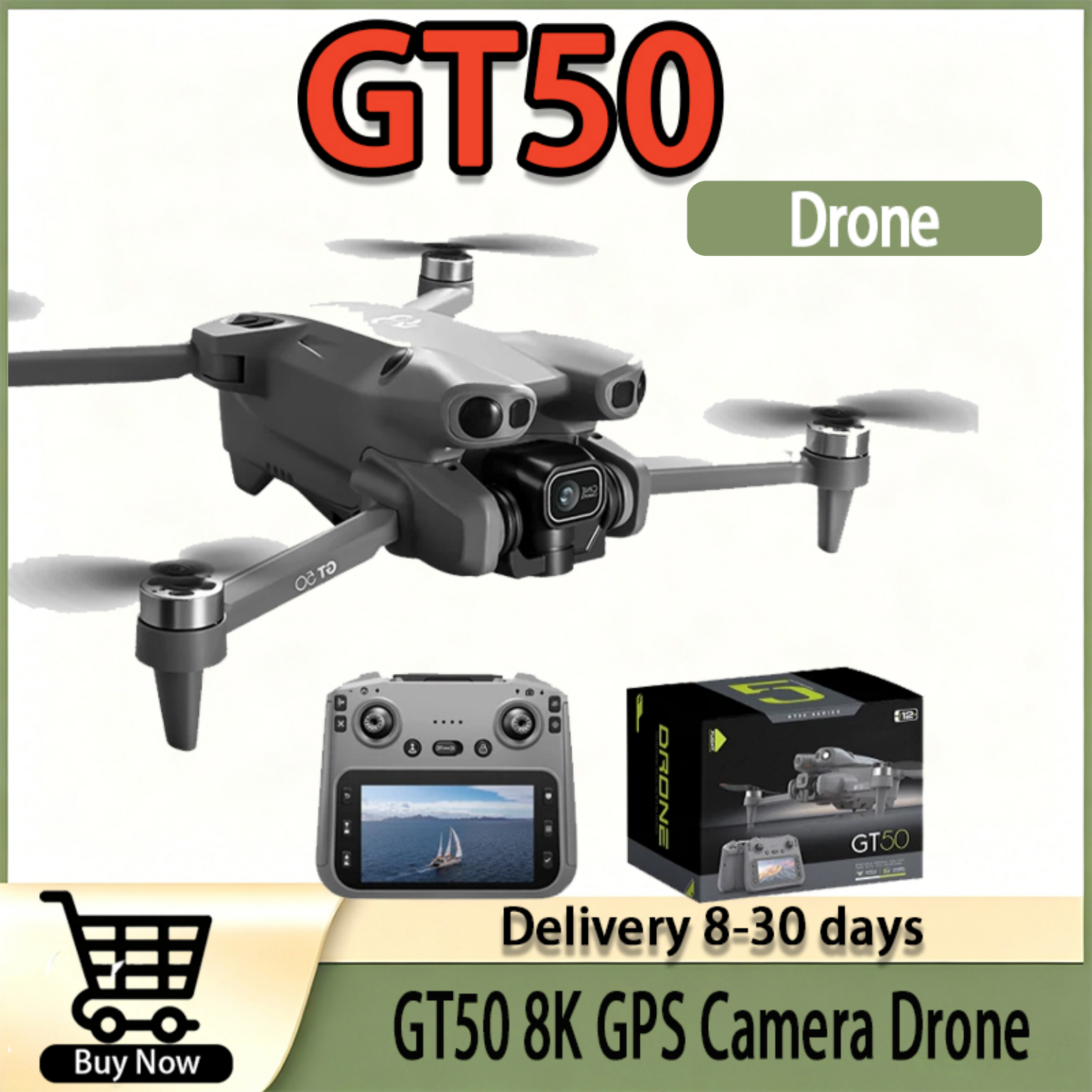 GT50 GPS Drone, 8K Dual Camera – обзор и цена Drone Top Rc