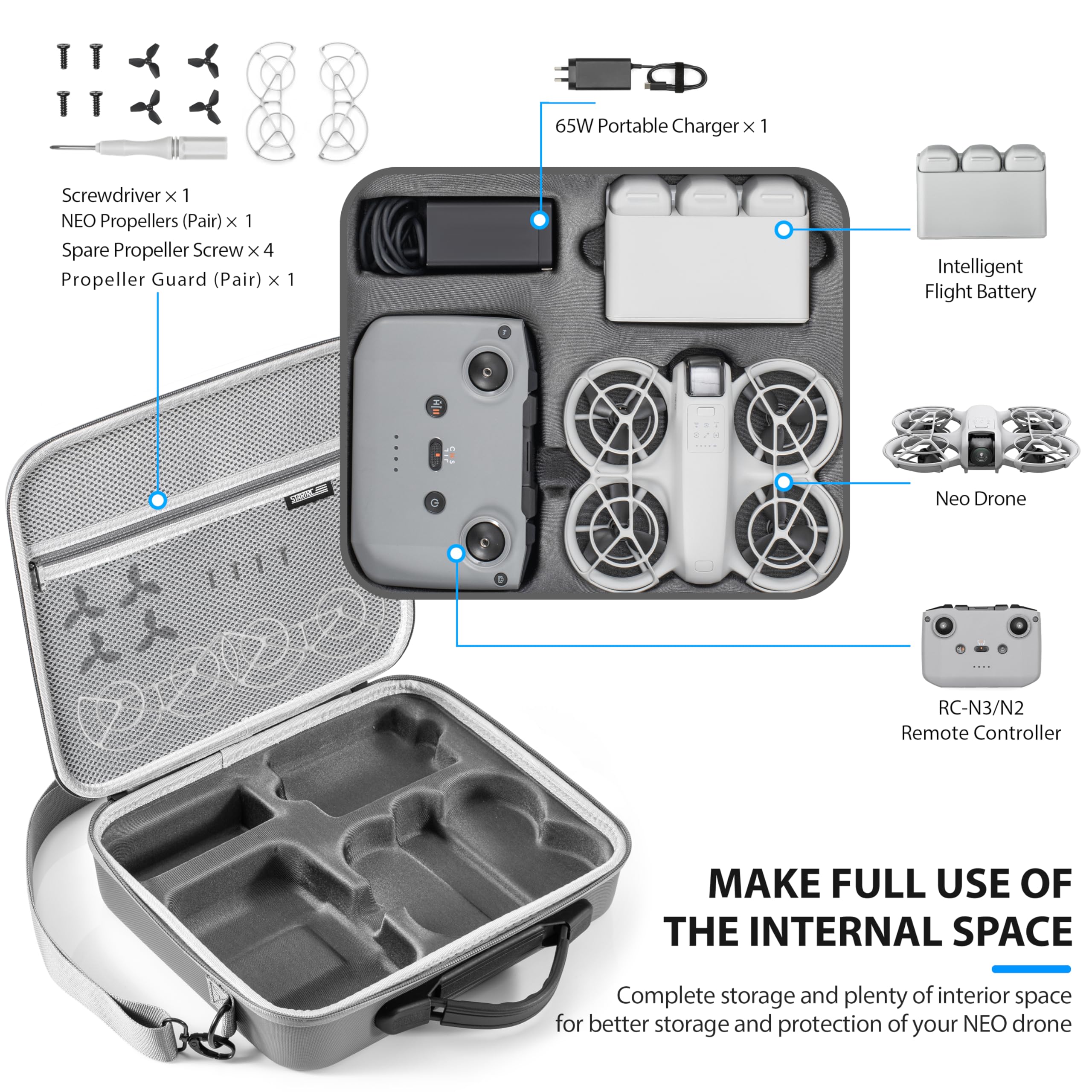 Portable PU Storage Carrying C – обзор и цена Drone Rc N2