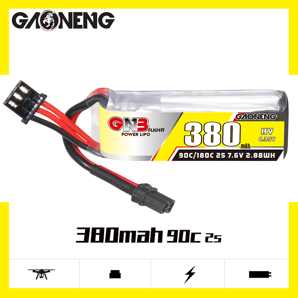 GNB 2S 7.6V 380mAh 90C/180C Li – обзор и цена Drone Carrera Rc
