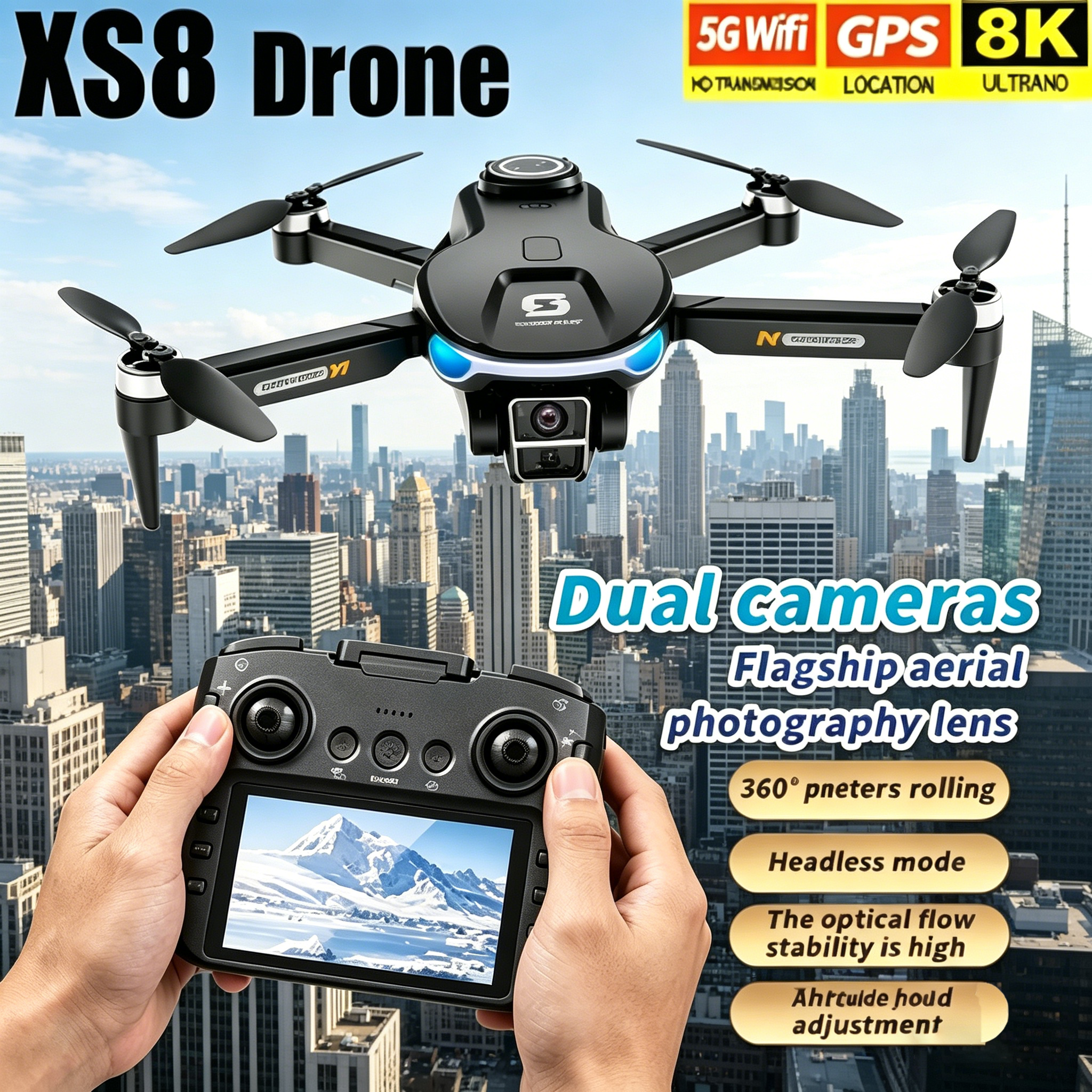 HD 8K Professional GPS Drone w – обзор и цена Drone Rc Foldable
