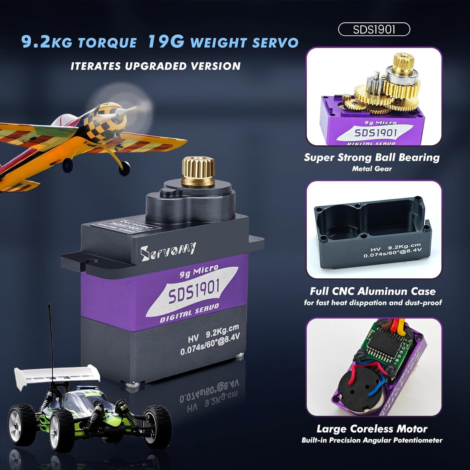 SERVOMY-SDS1901 Digital 9G Mic – обзор и цена Drone Rc Car
