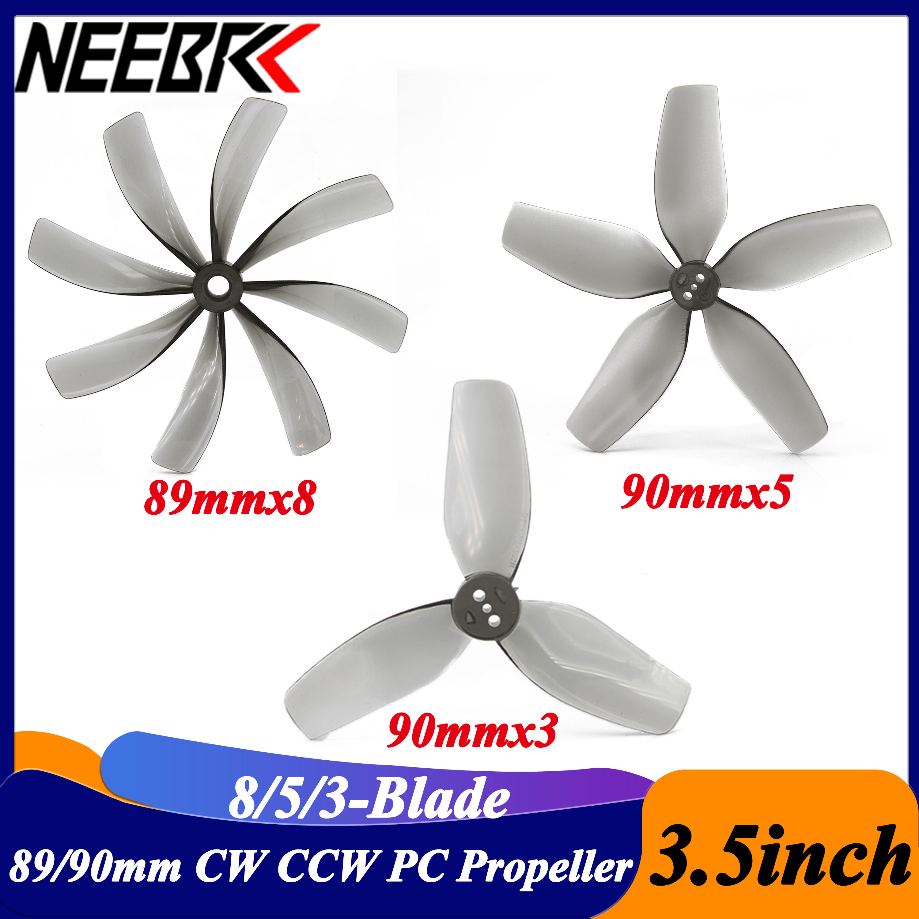 2Pairs 3.5inch 89x8 90x5 90x3  – обзор и цена Rc Motor Drone