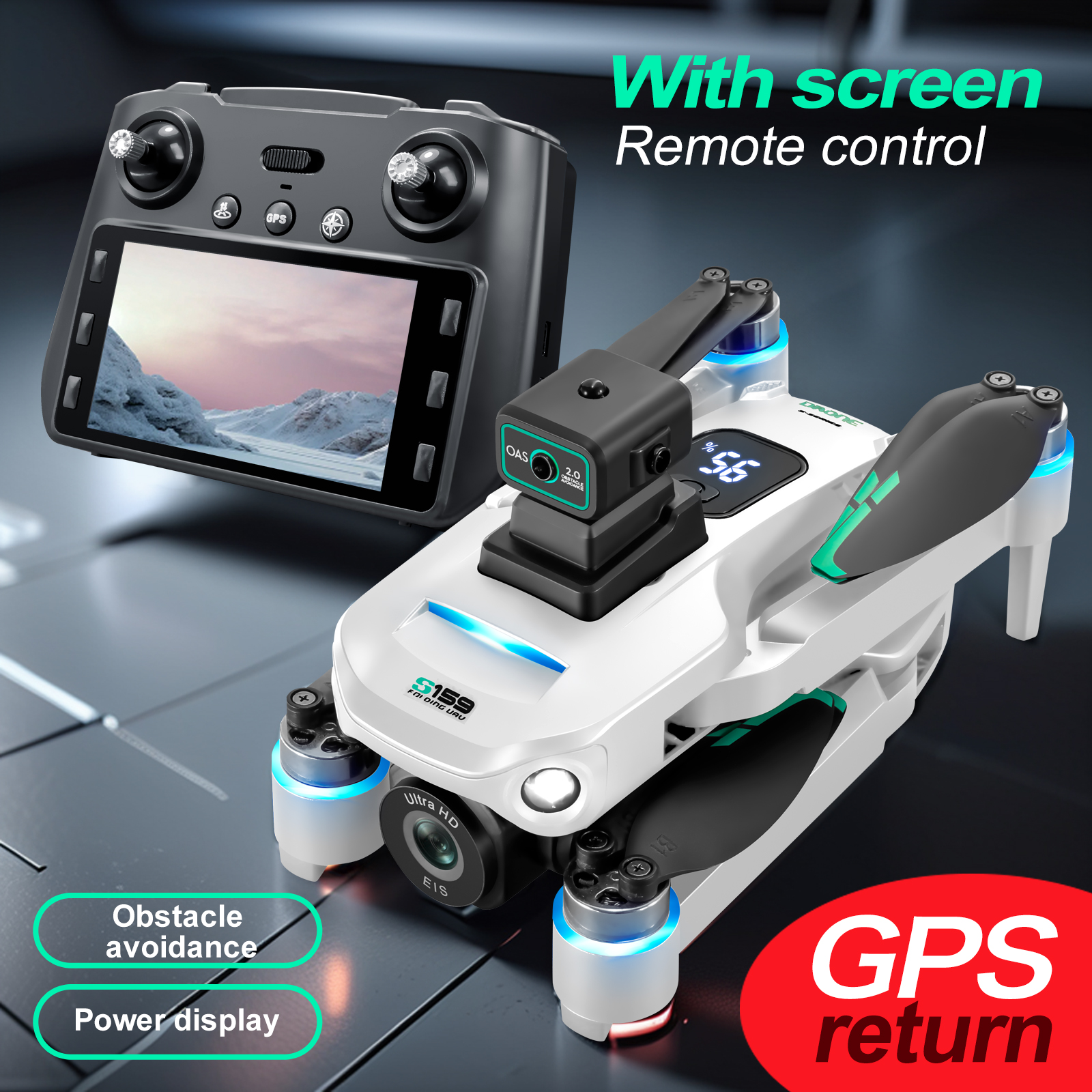S159 GPS Drone 4K Profesional  – обзор и цена Drone Rc With Screen